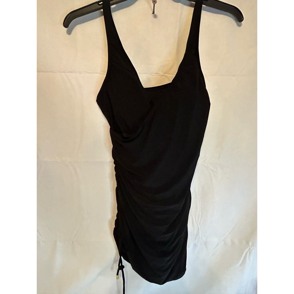 Beyond Tummy Control Women's 12 Black Swimsuit Swim Dress EUC $136